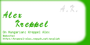 alex kreppel business card